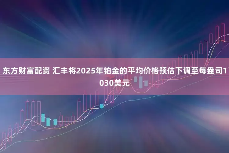 东方财富配资 汇丰将2025年铂金的平均价格预估下调至每盎司1030美元